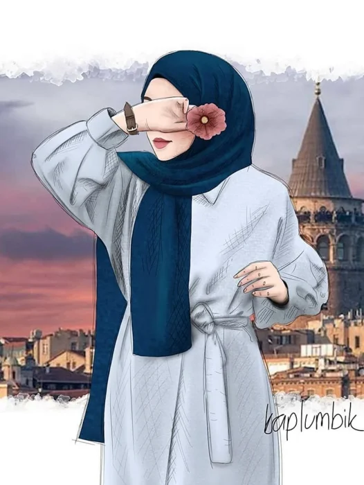 Хиджабтағы Ару Wallpaper