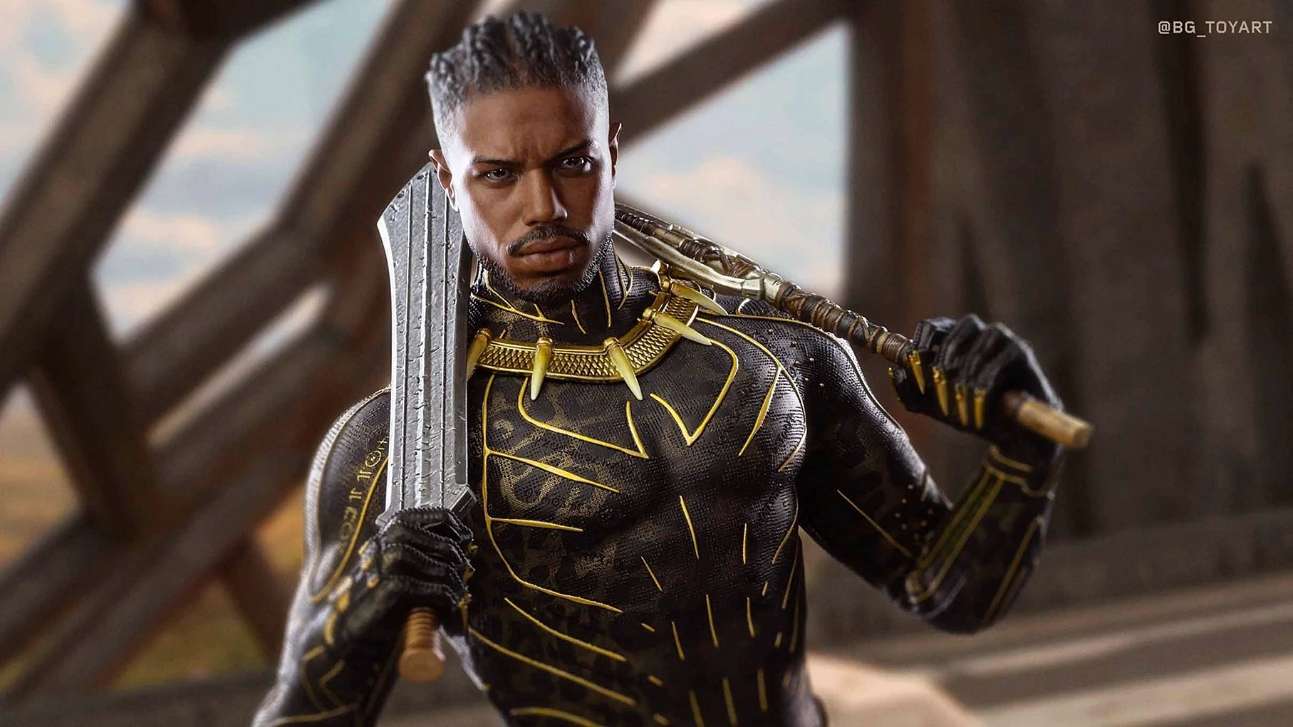 Killmonger Ultron Armor Wallpaper