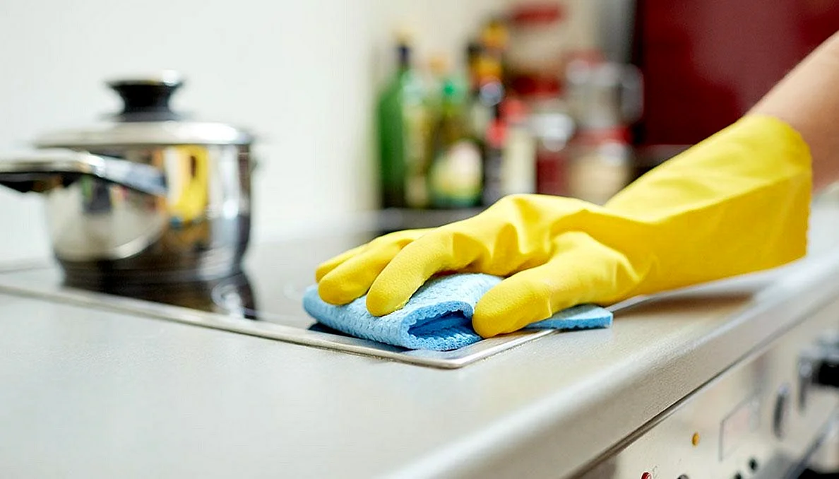 Kitchen Cleaning Wallpaper