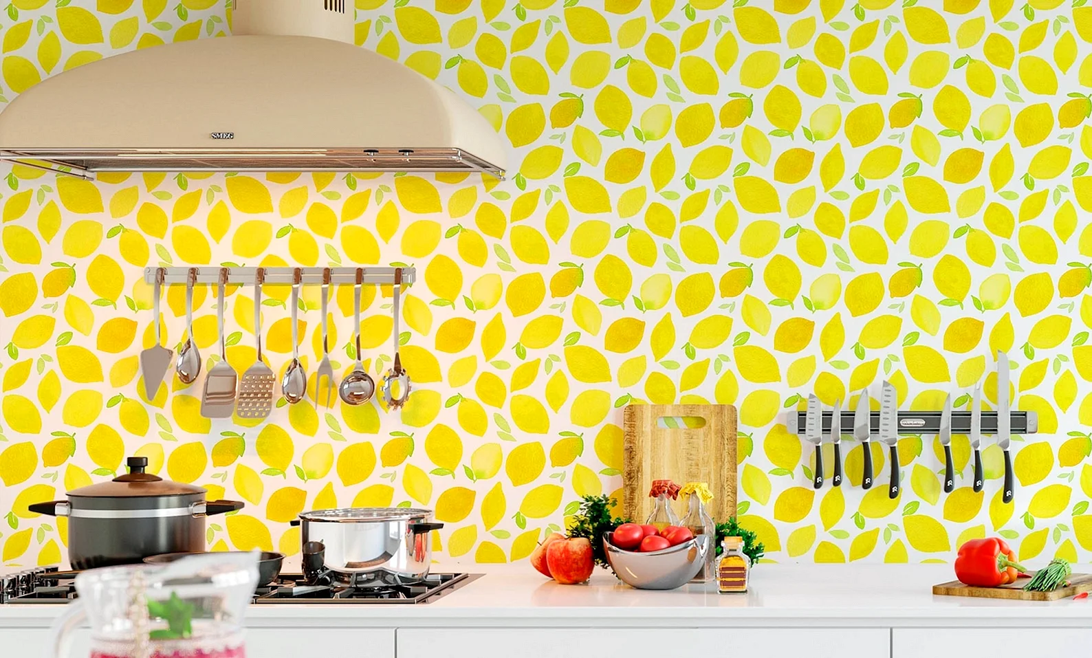 Kitchen Fruit Wall Wallpaper