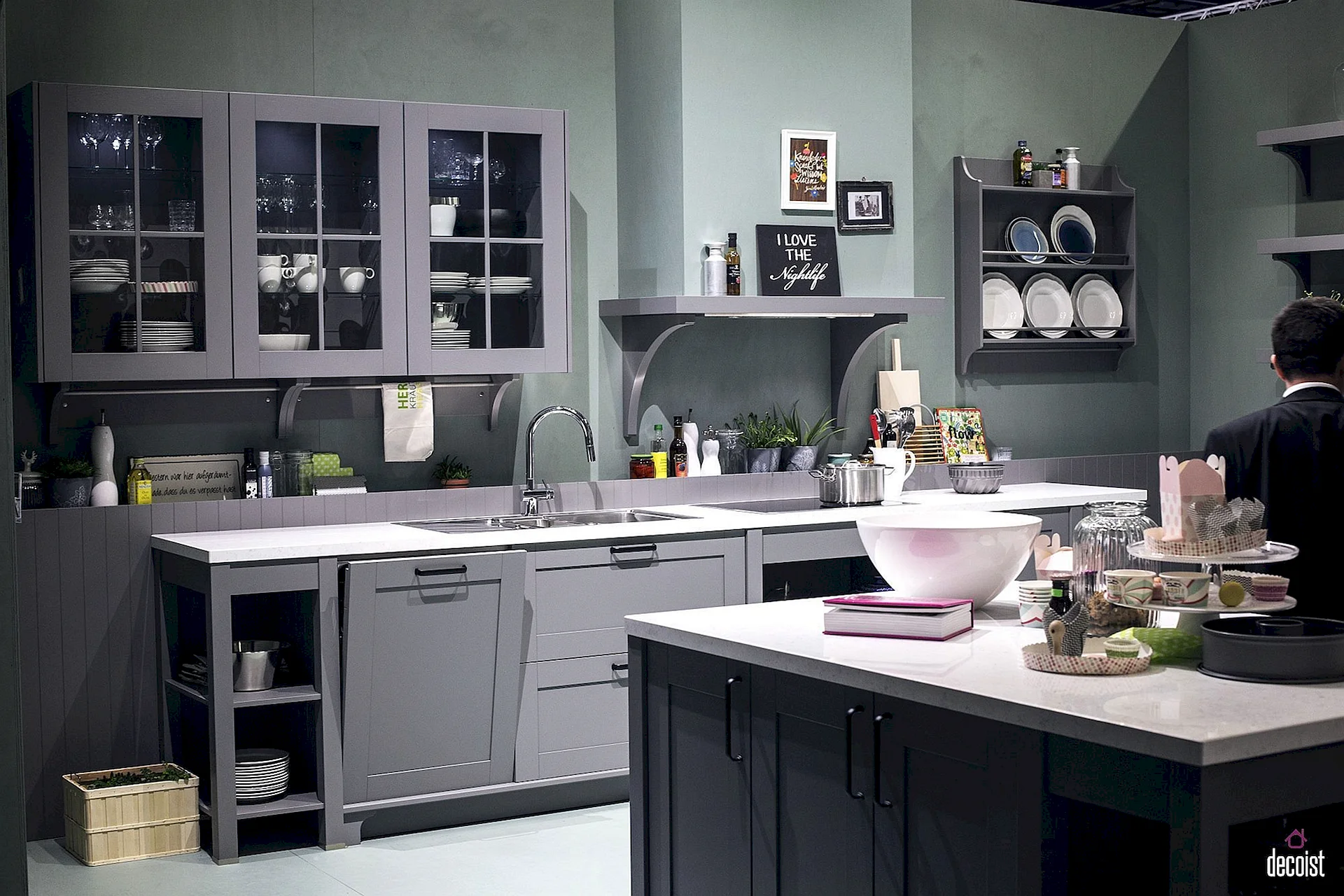 Kitchen Grey Wallpaper