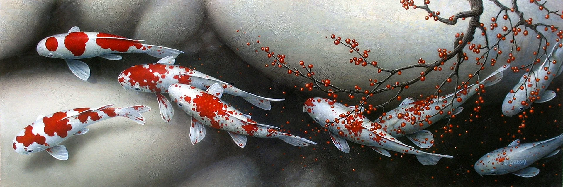 Koi Fish Ghost Wallpaper