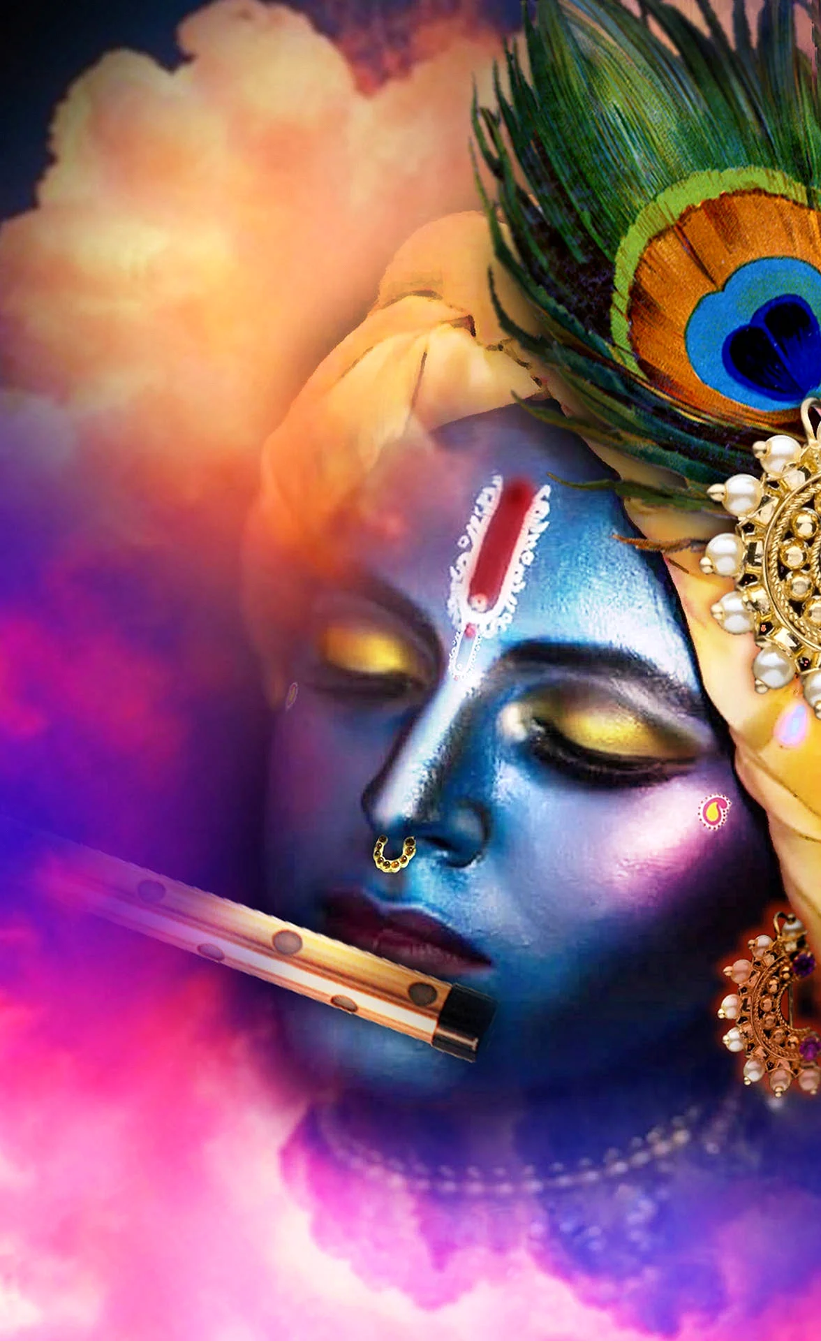 Krishna Flute Wallpaper For iPhone