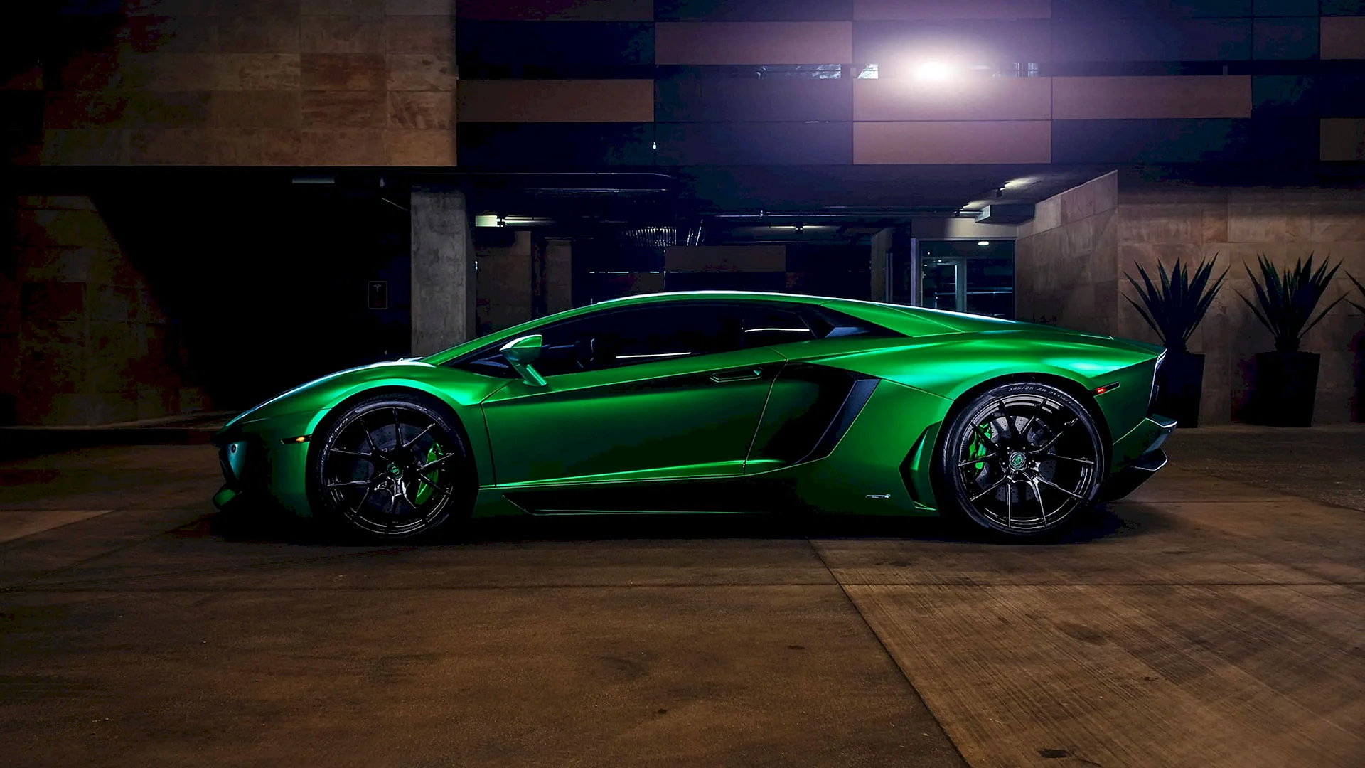 Lamborghini Aventador Lp700-4 Green Wallpaper