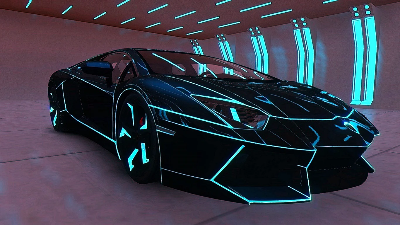 Lamborghini Aventador Tron Wallpaper