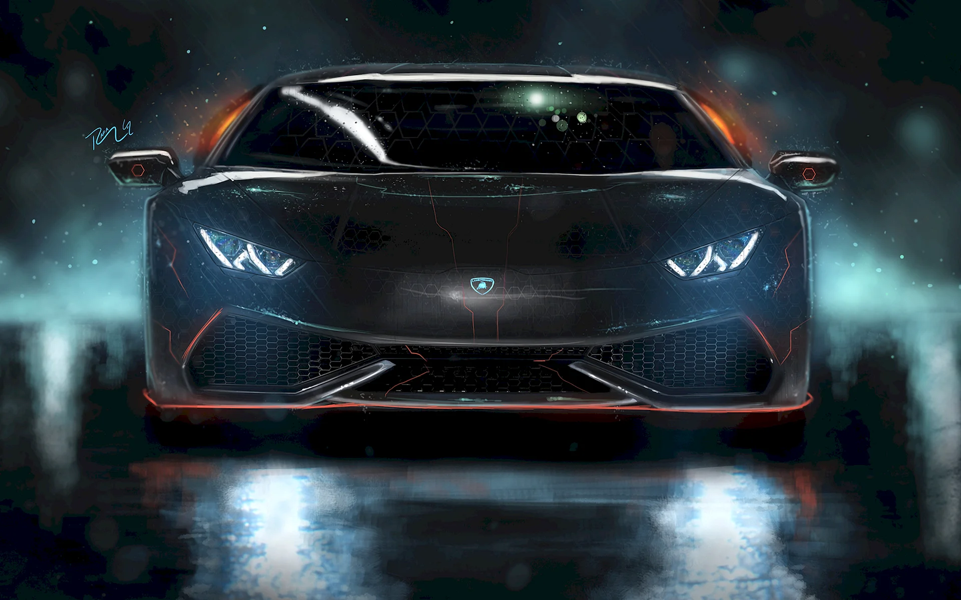 Lamborghini Huracan Art Wallpaper