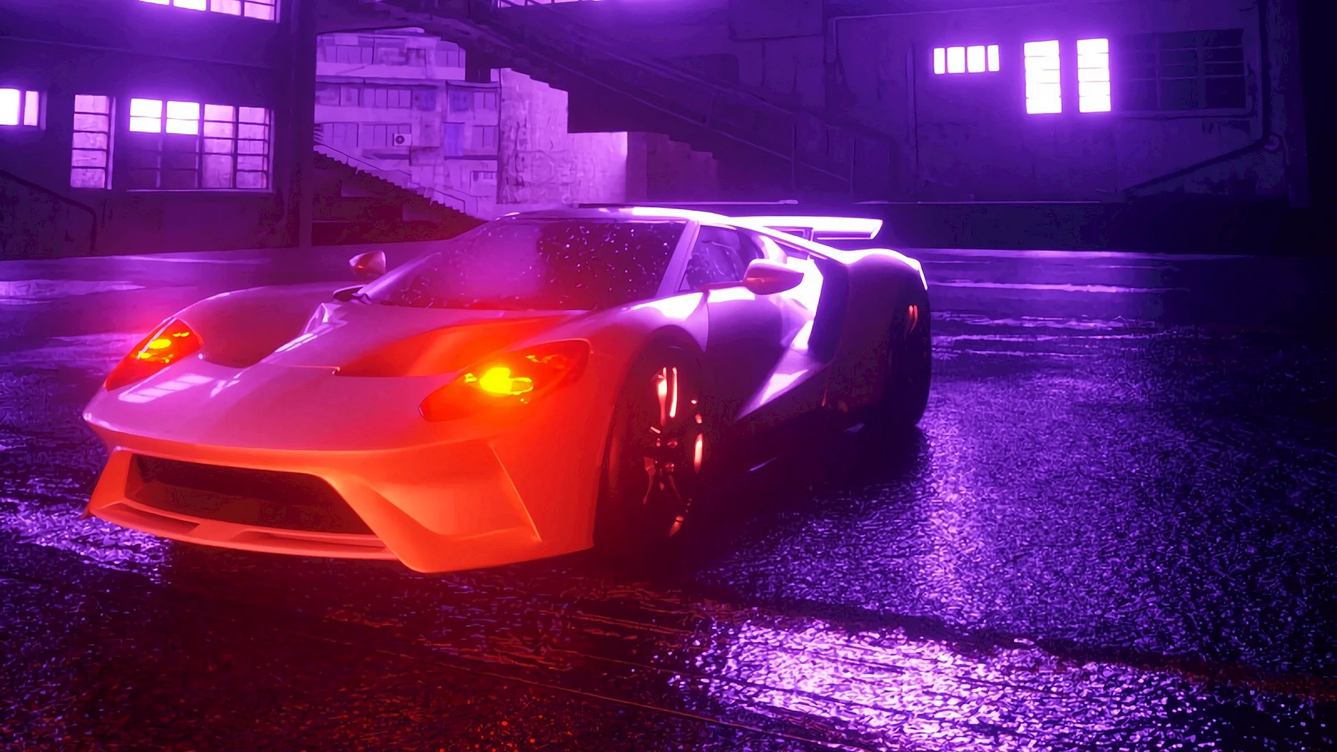 Lamborghini Neon Wallpaper