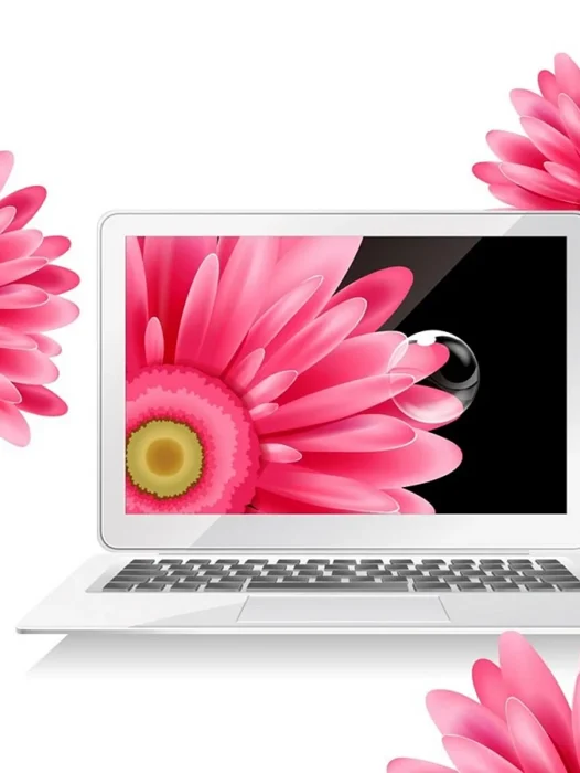 Laptop Sticker Flower Wallpaper