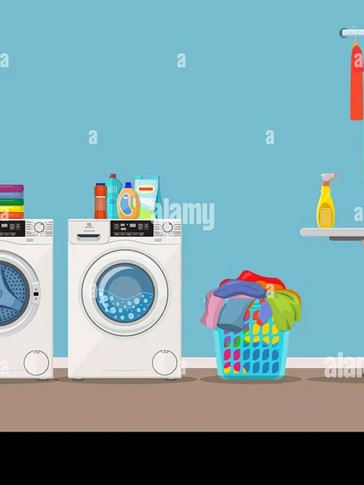 Laundry Illustration Wallpaper