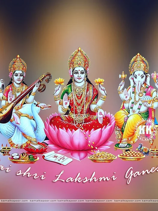 Laxmi Ganesh Saraswati Wallpaper