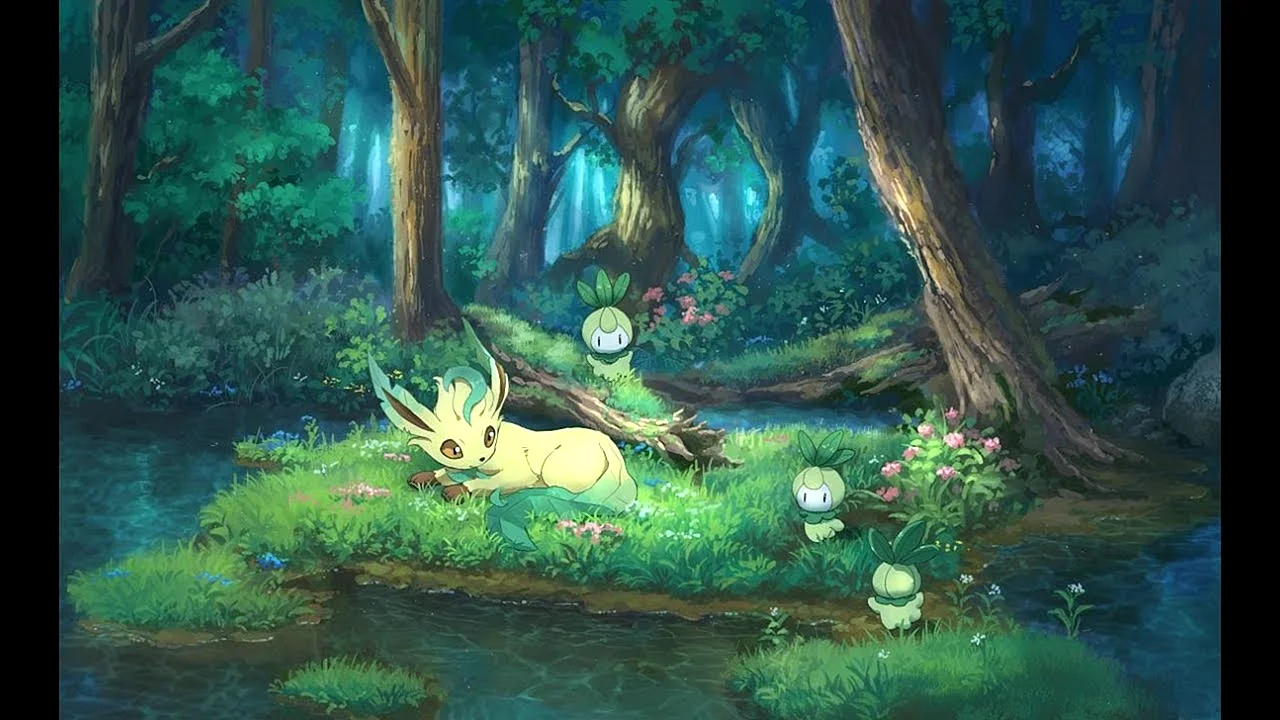 Leafeon Forest Wallpaper