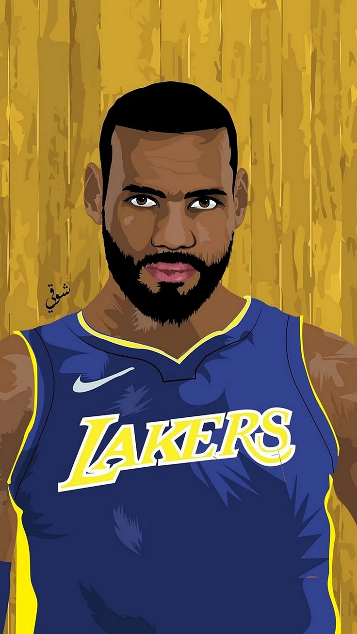 Lebron James Cartoon Wallpaper For iPhone