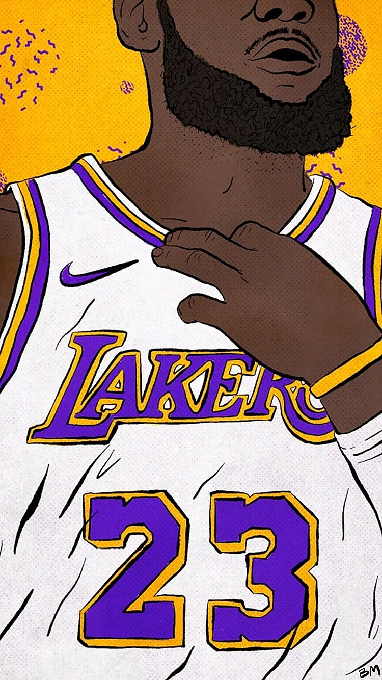 Lebron James Cartoon Wallpaper For iPhone