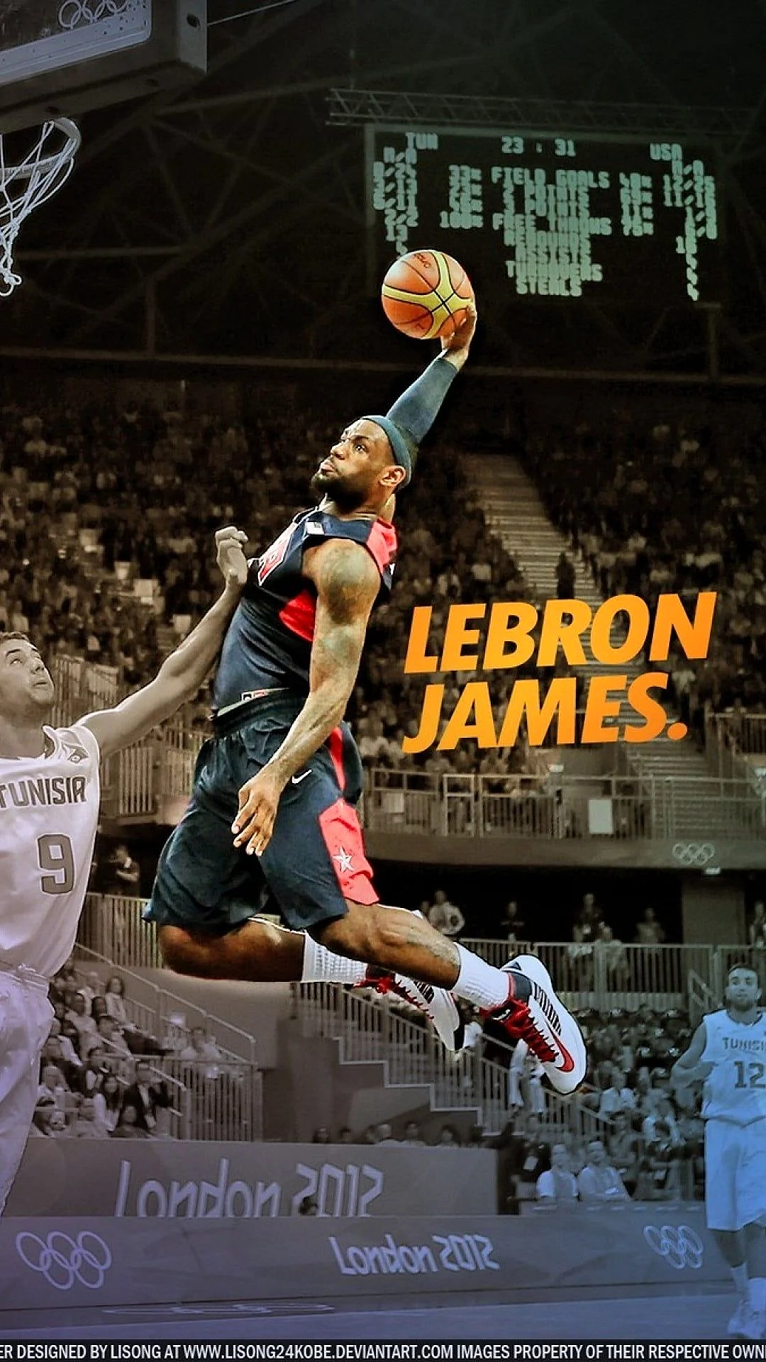 Lebron James Dunk Wallpaper For iPhone