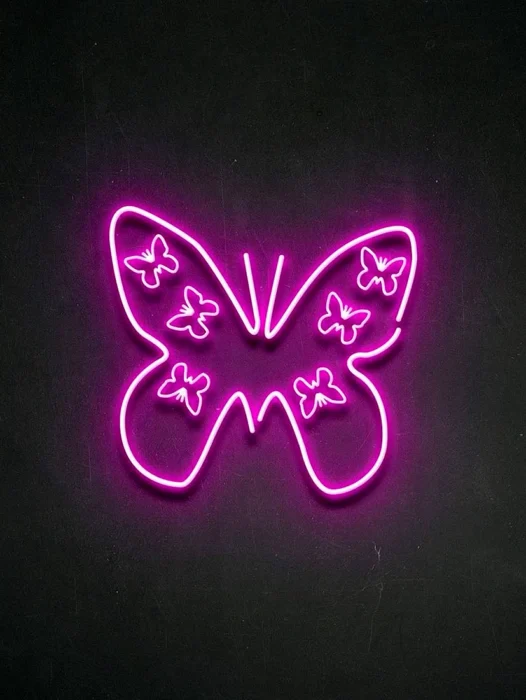 Led Neon Butterfly Wallpaper
