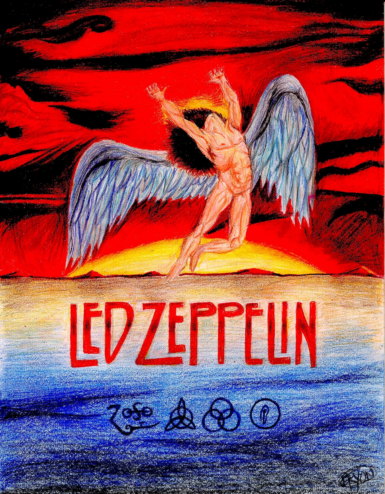 Led Zeppelin Cover Wallpaper For iPhone