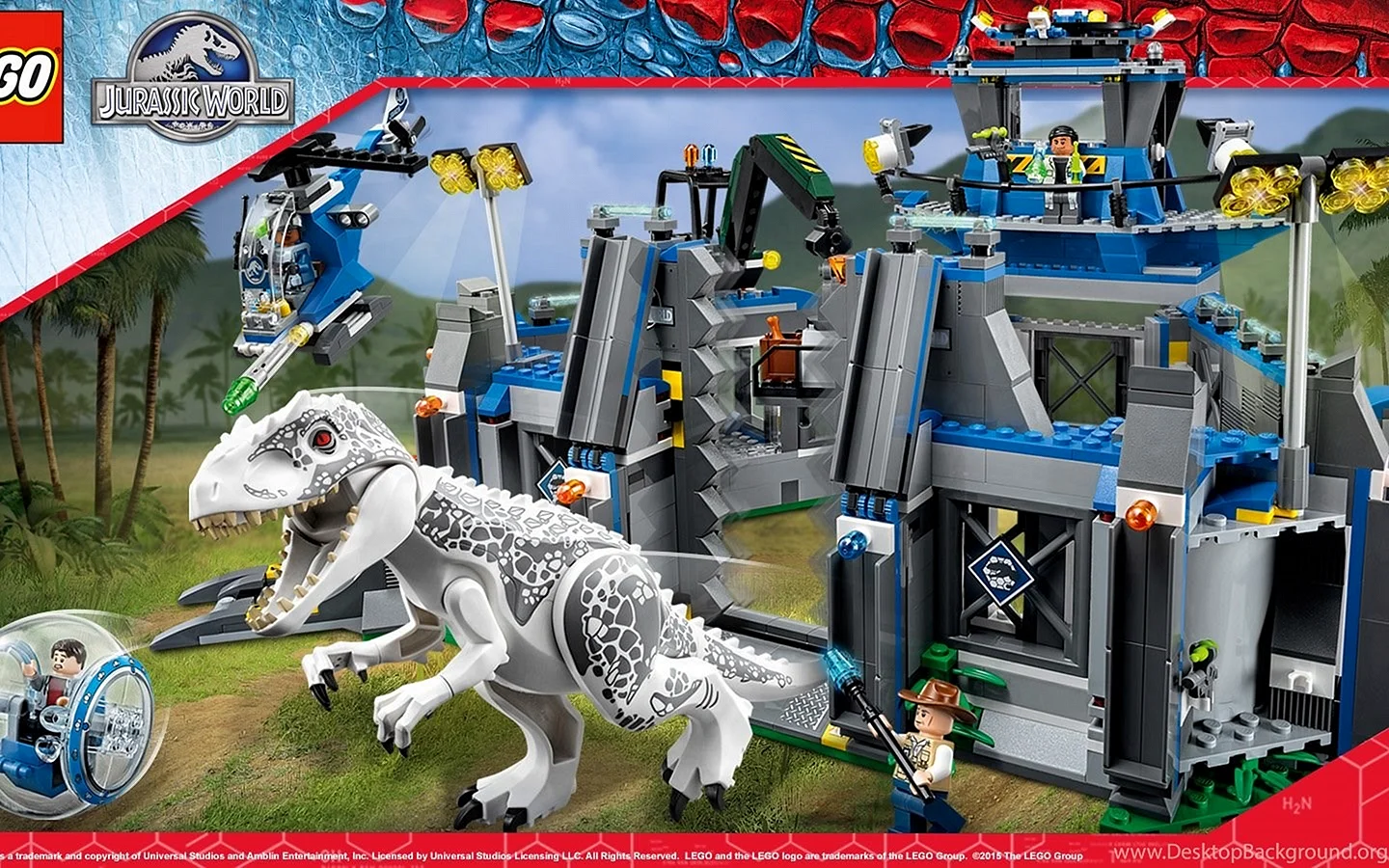 Lego Jurassic World Indominus Rex Wallpaper