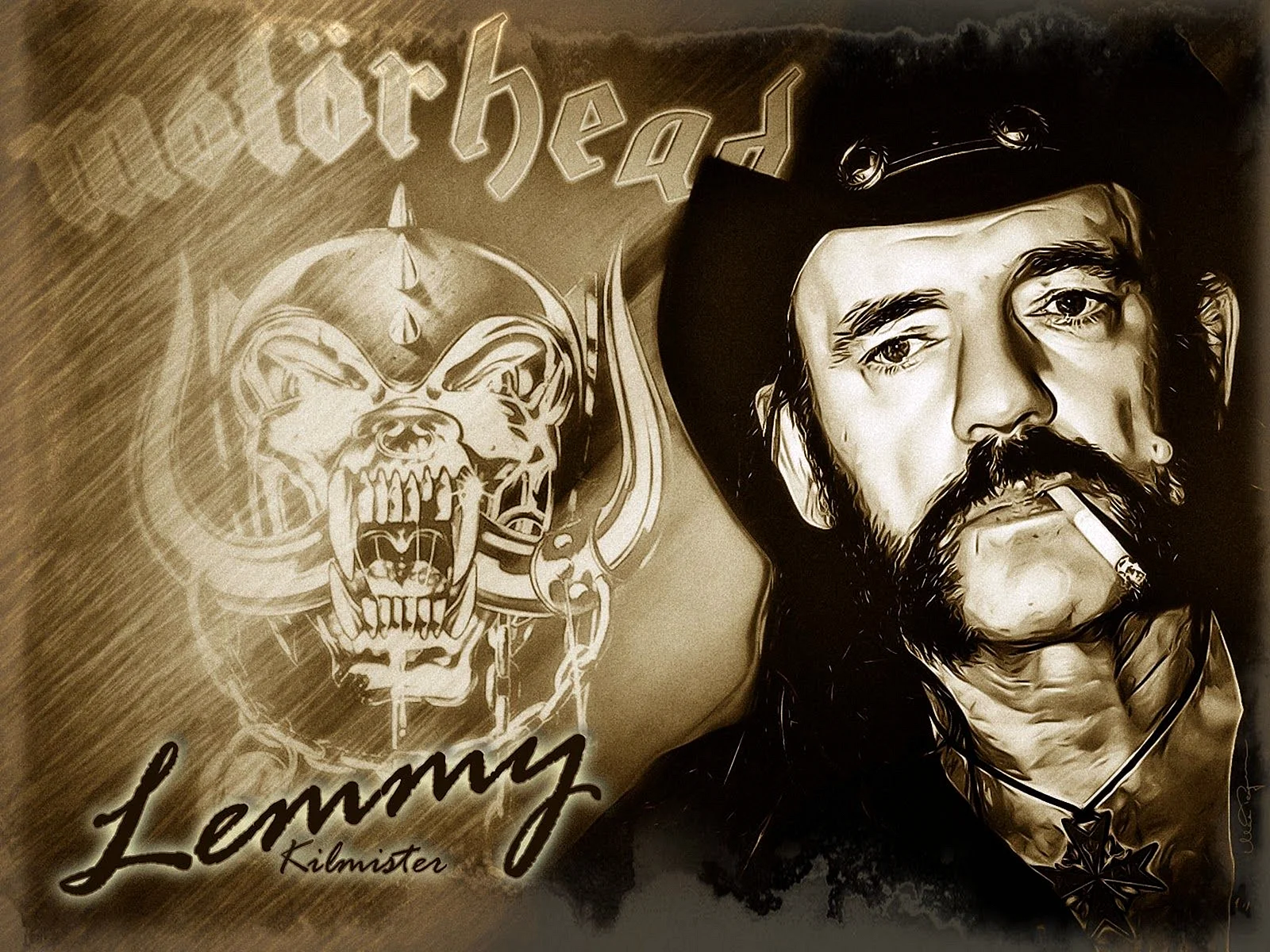Lemmy Motorhead Logo Wallpaper