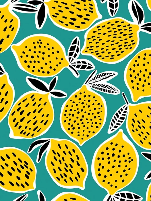 Lemon Pattern Wallpaper