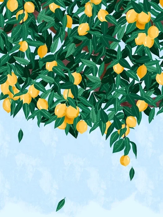 Lemon Tree Cartoon Wallpaper