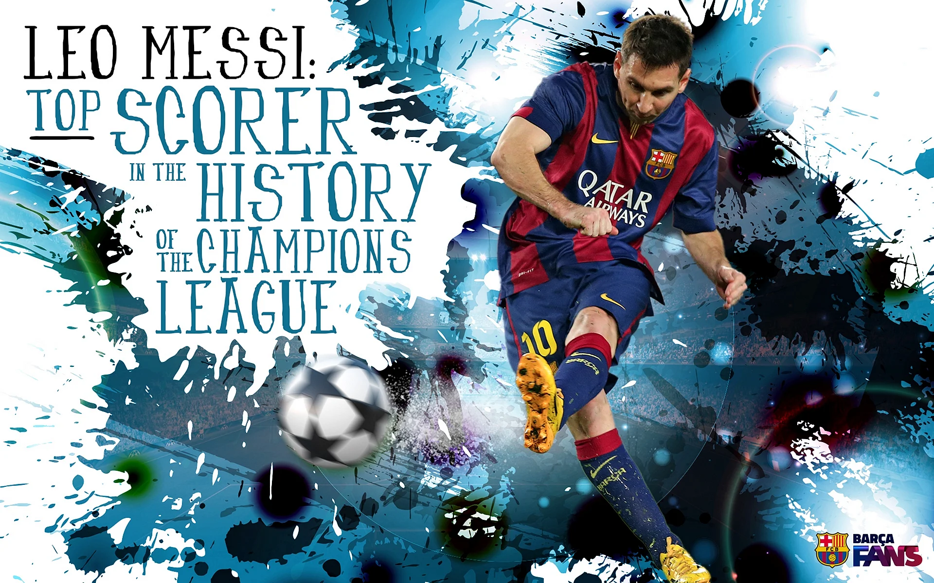 Download Leo Messi Champions League Wallpaper - WallpapersHigh