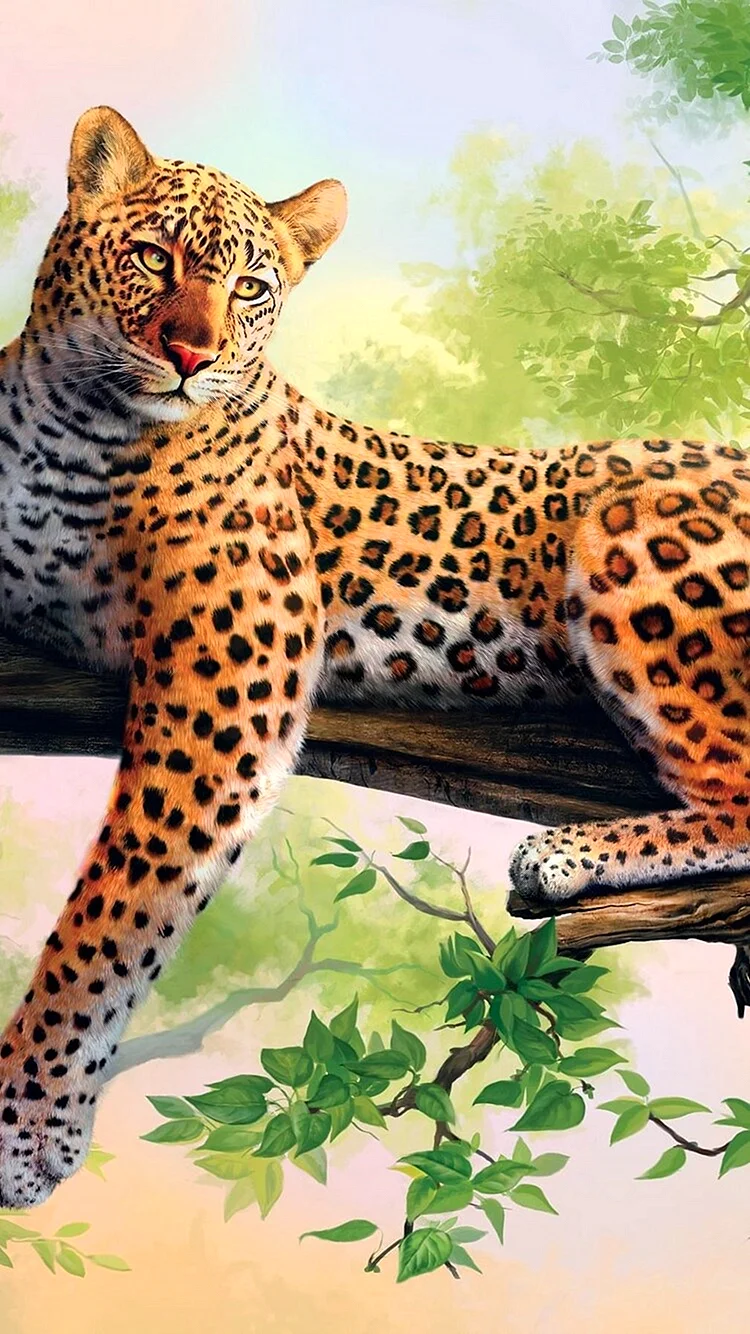 Leopard Art Wallpaper for iPhone SE 2020