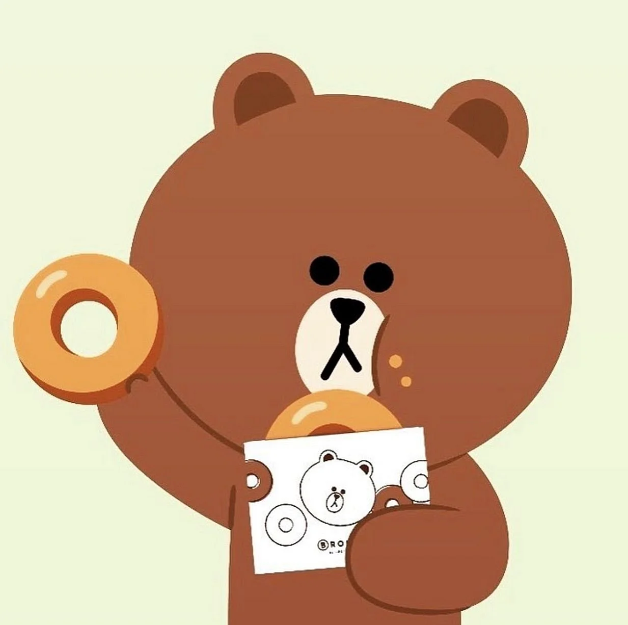 Line Friend Brown Wallpaper