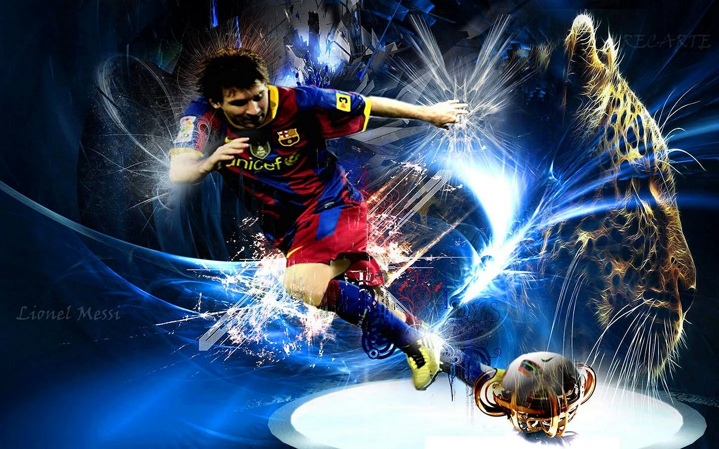 Lionel Messi 3D Wallpaper