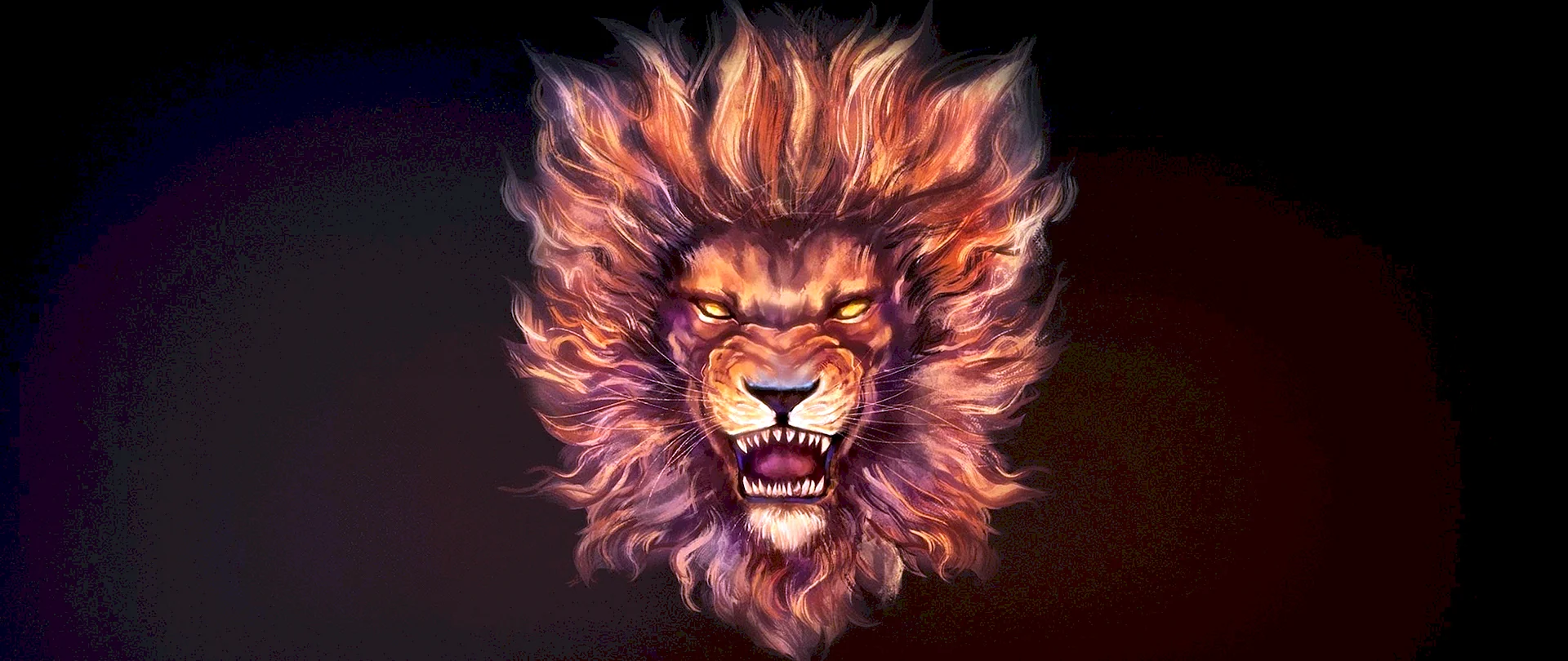 Lion Roar Art Wallpaper