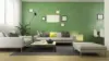 Living Room Green Wallpaper