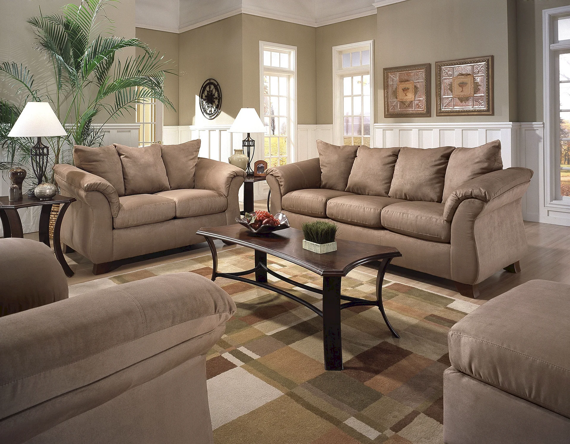 Living Room Sofa Set Modern Wallpaper