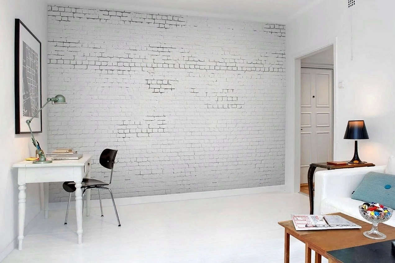 Loft Wall White Wallpaper