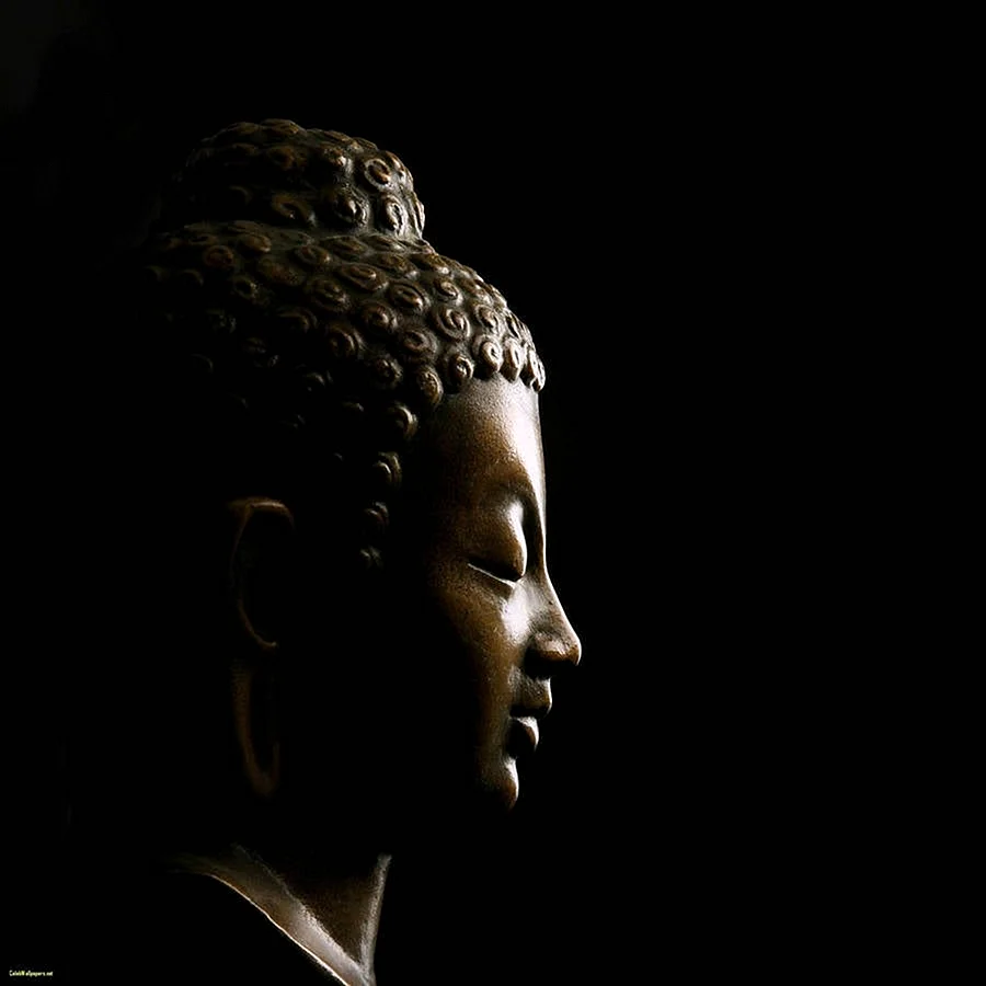 Lord Buddha Black Wallpaper