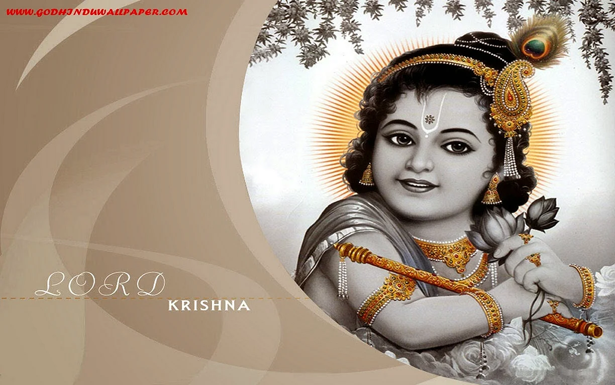 Lord Krishna Portrait Wallpaper