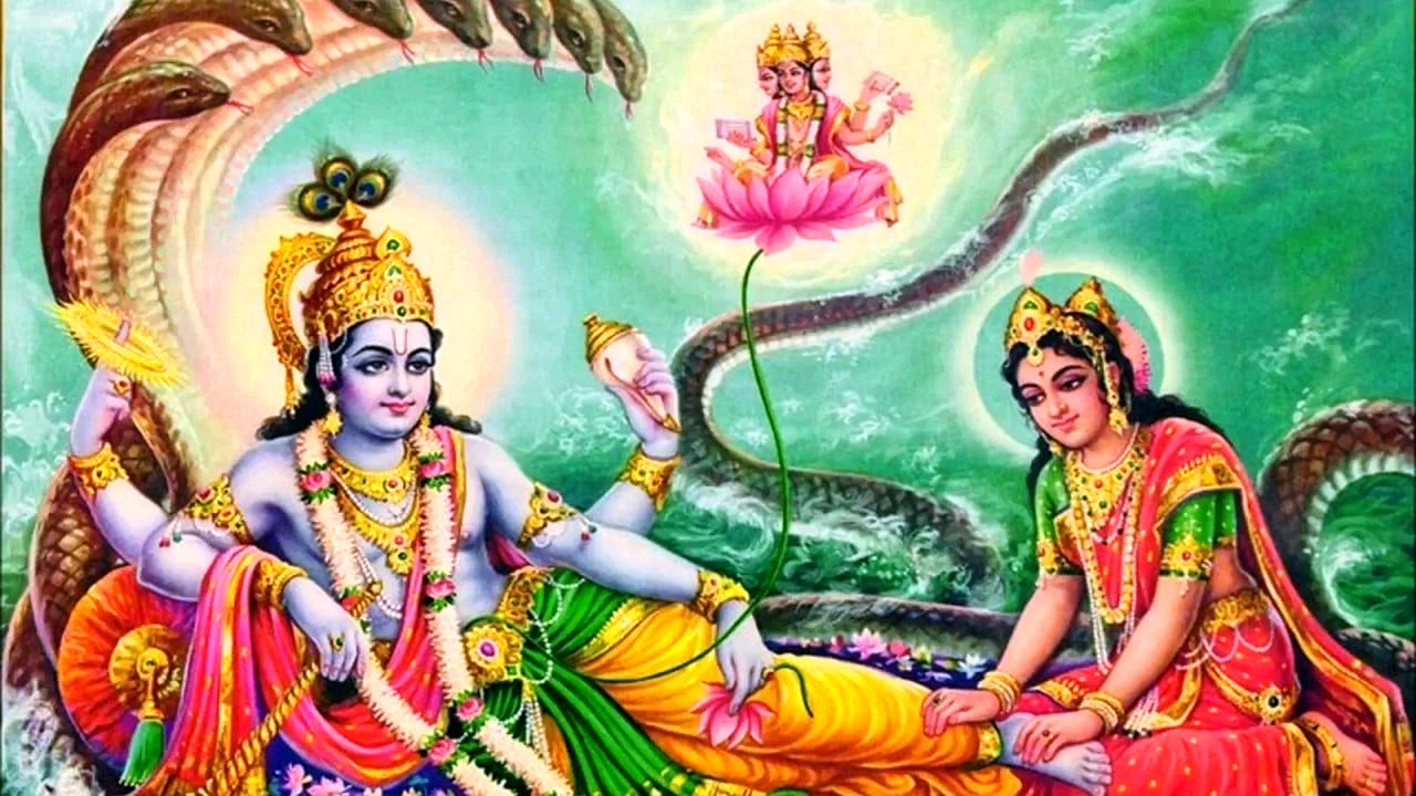 Lord Laxmi & Vishnu Wallpaper