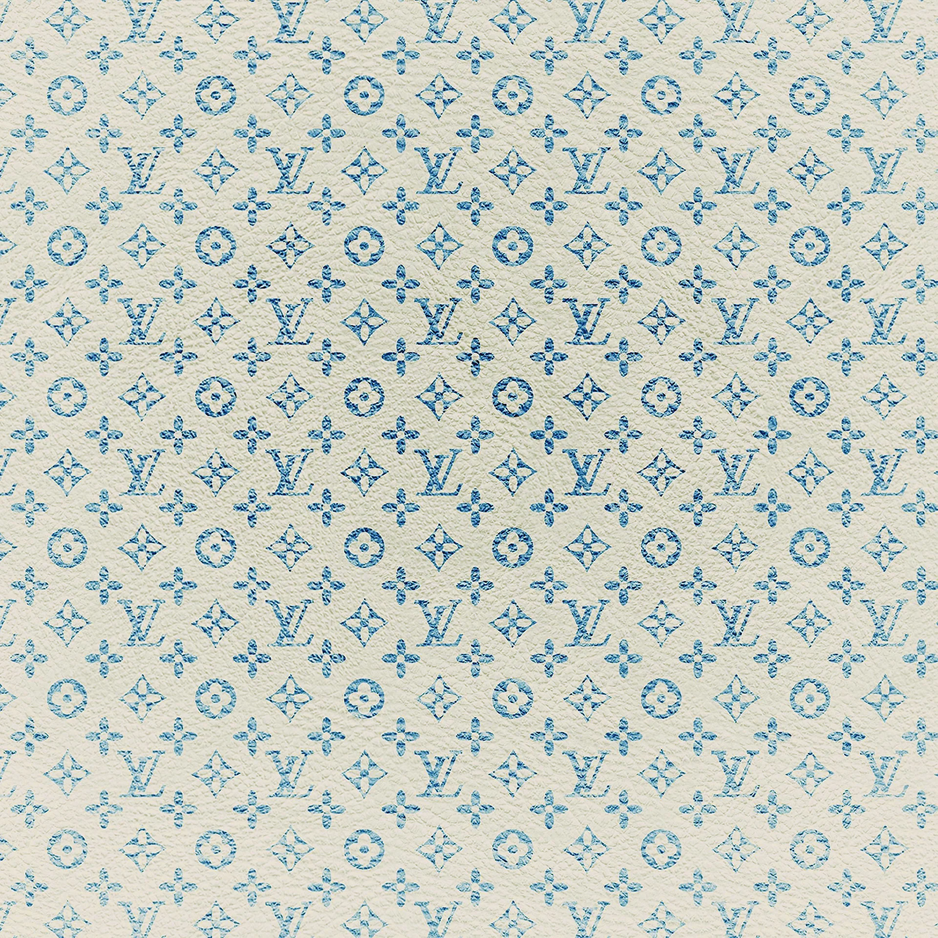 Louis Vuitton Pattern Vector Blue Wallpaper