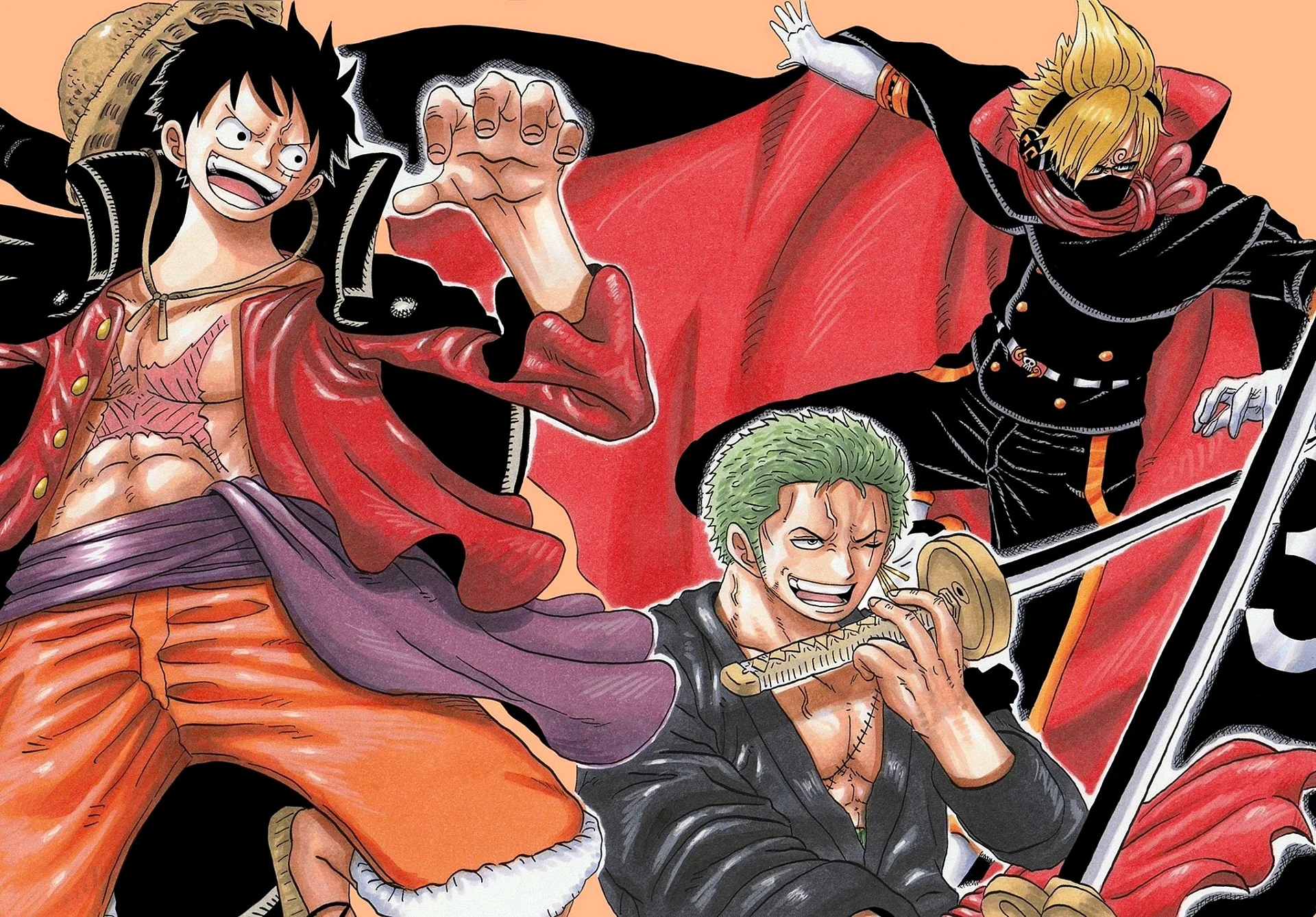 Download Luffy Zoro Sanji Wallpaper - WallpapersHigh