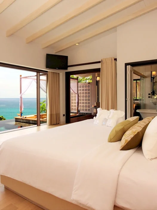 Luxury Beach Villa Bedroom Wallpaper