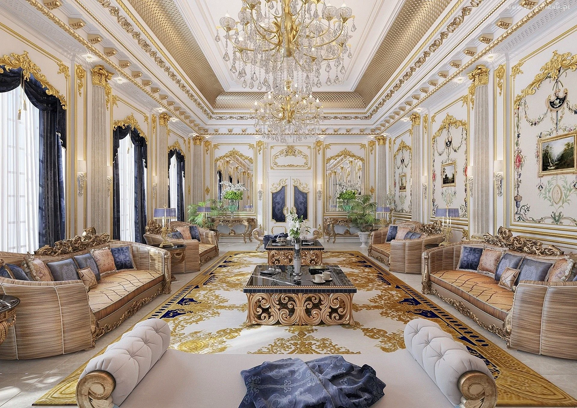 Luxury Palace Interior Design Wallpaper