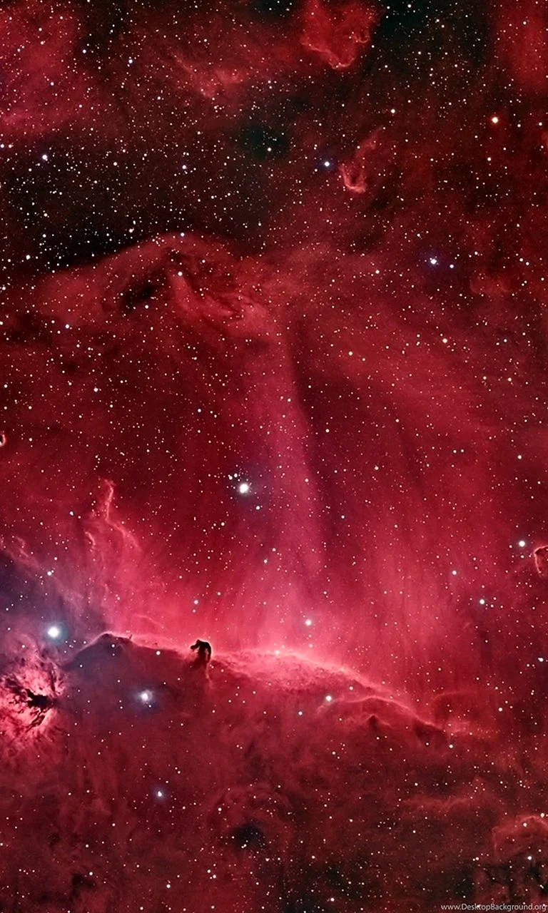 Magic Red Nebula Wallpaper For iPhone
