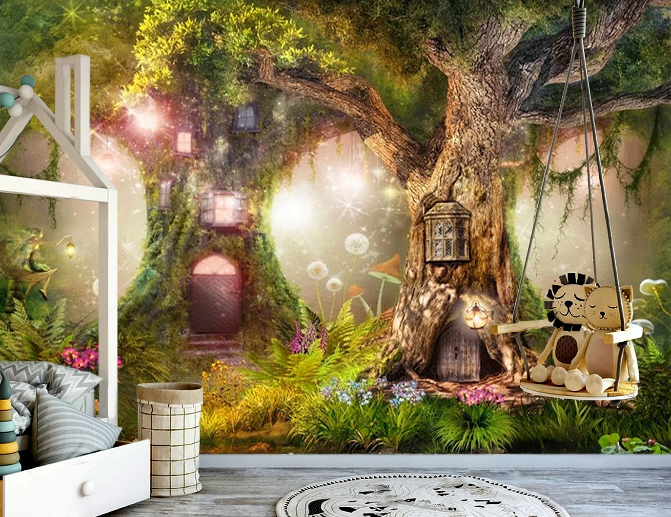 Magical Forest Nursery Magic Tree Fairy Tale Fairytale Forest Wallpaper