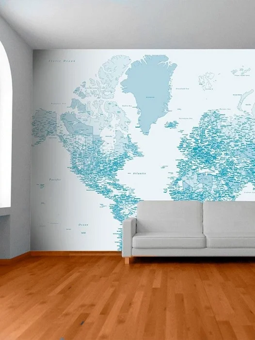 Map On The Wall Wallpaper