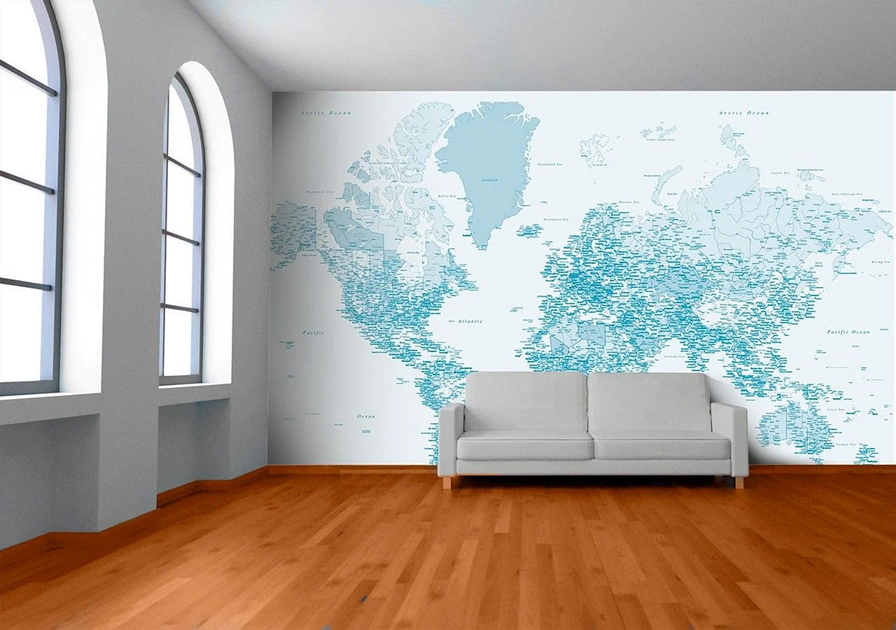 Map On The Wall Wallpaper
