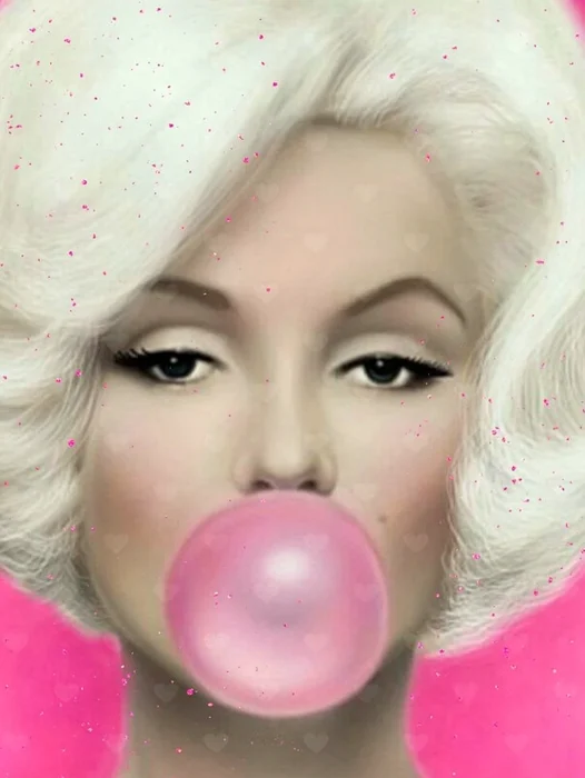 Marilyn Monroe Bubble Gum Wallpaper For iPhone