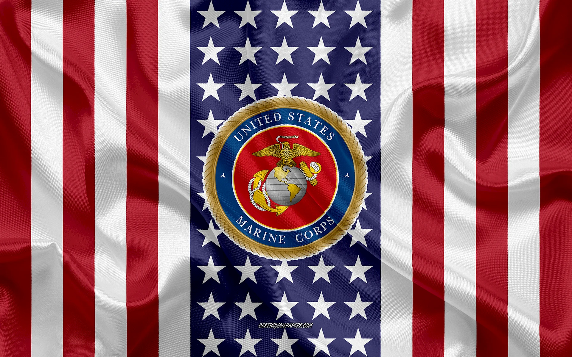 Marine Corps and American Flag