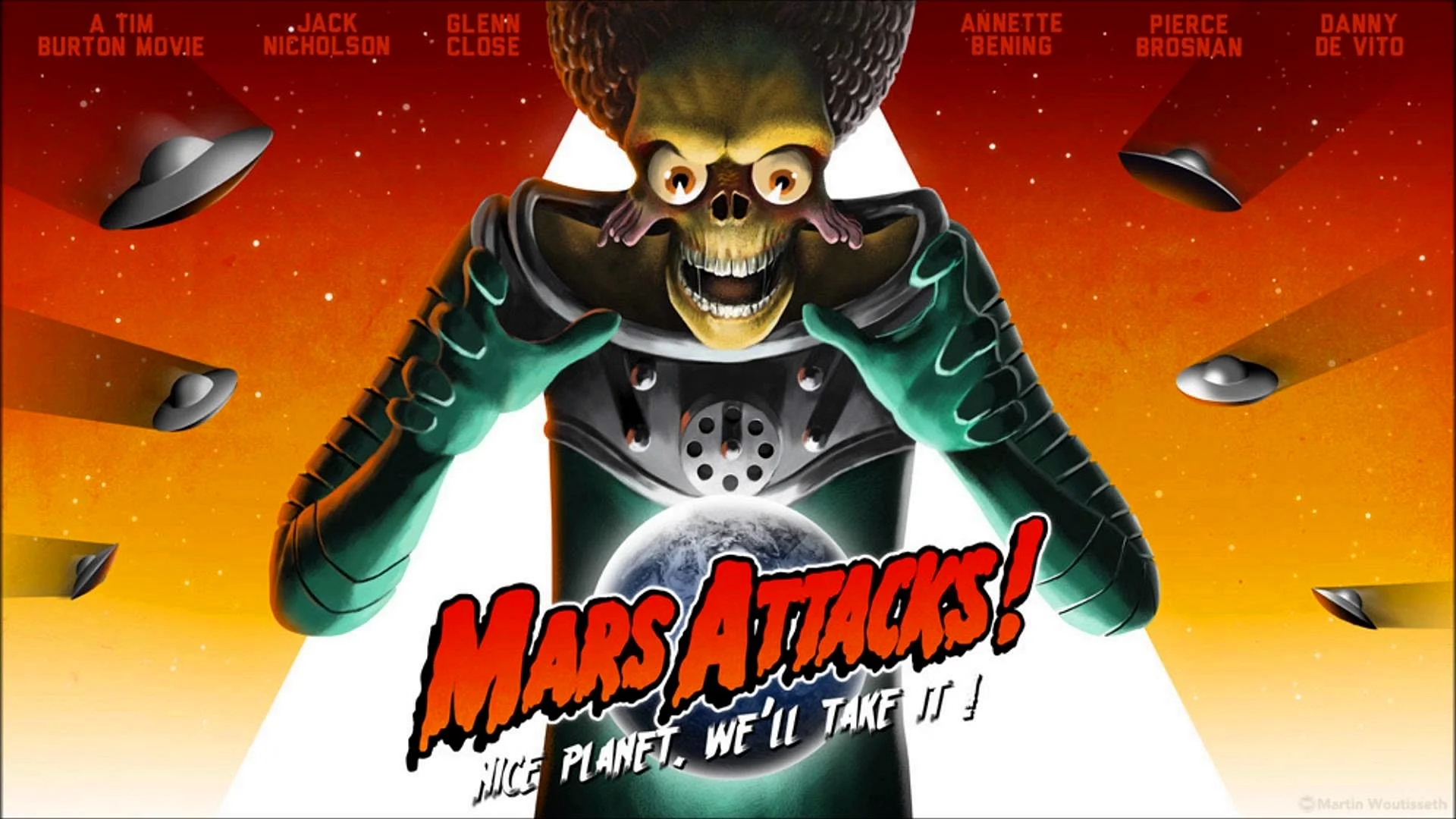 Mars Attacks Poster Wallpaper
