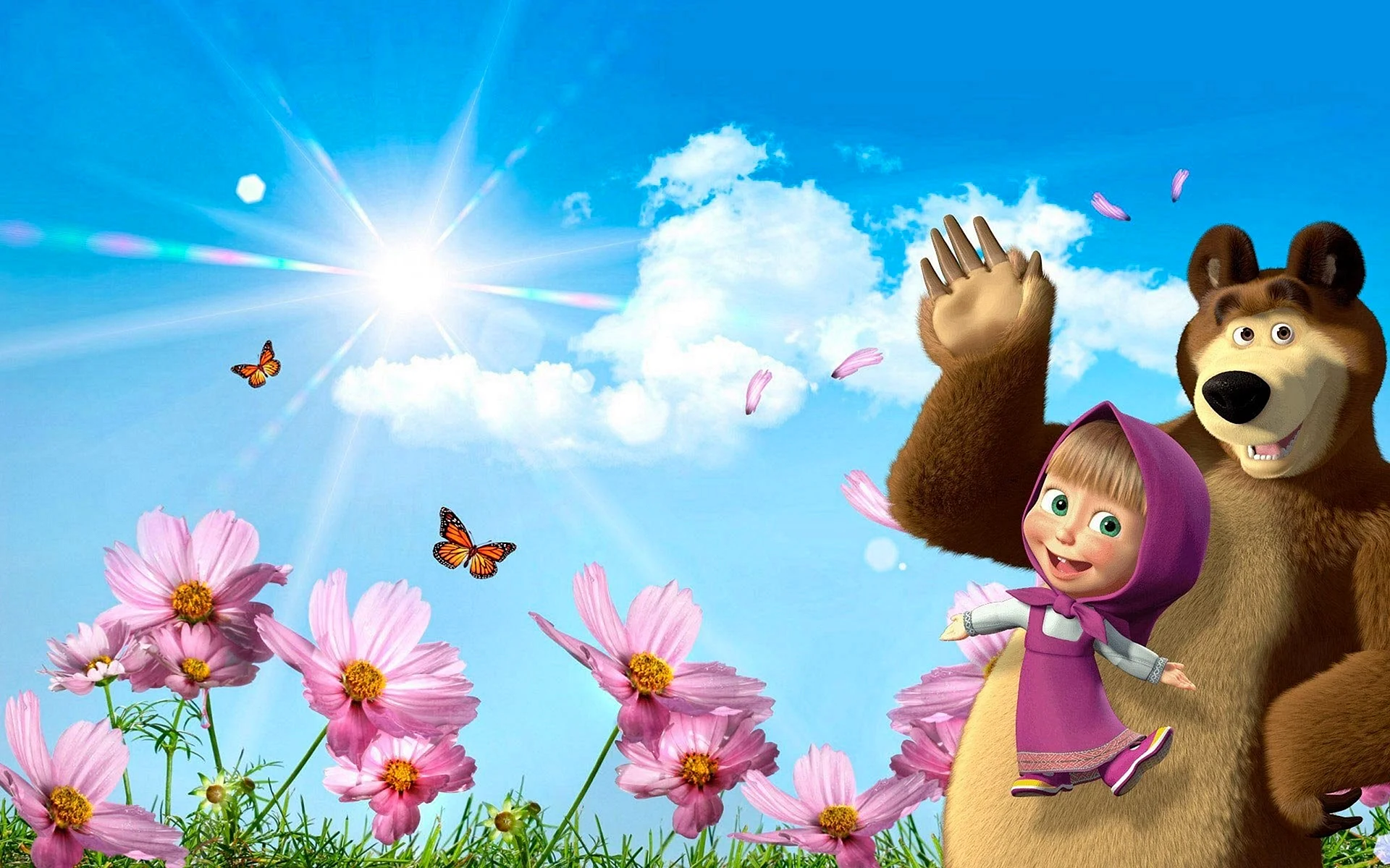 Masha And The Bear Background Wallpaper