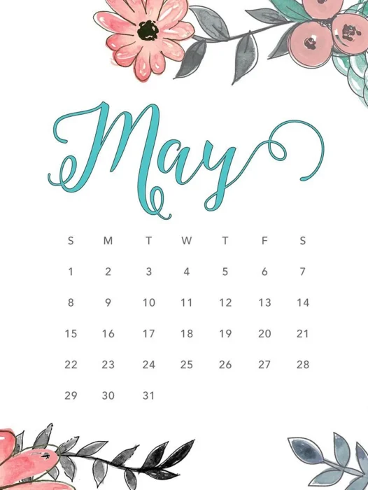 May Calendar Wallpaper