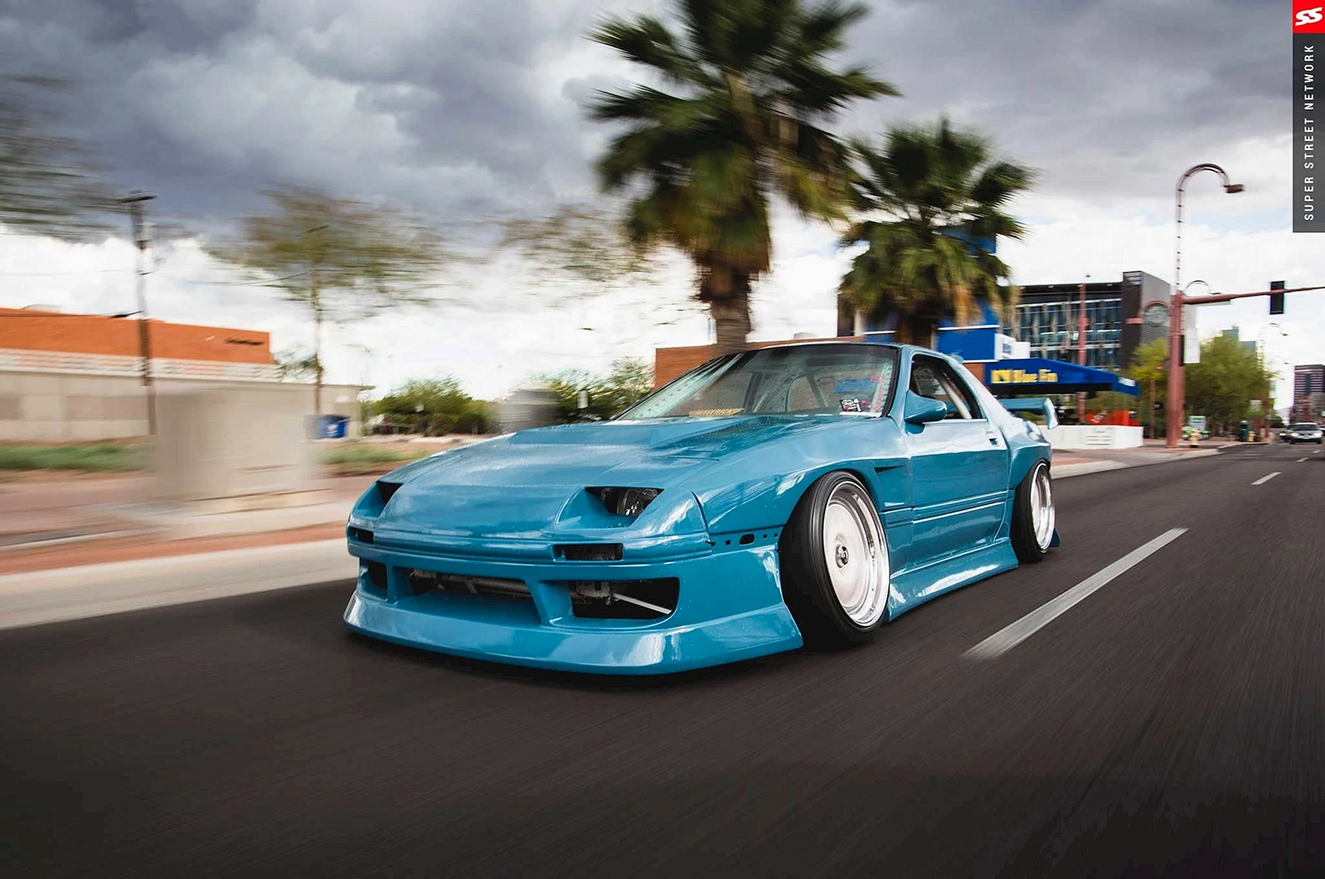 Mazda Rx-7 Blue Wallpaper