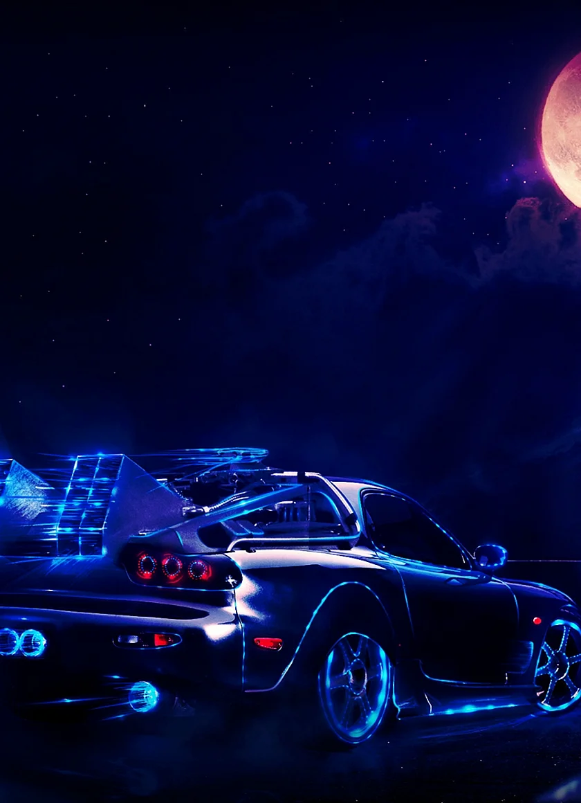 Mazda Rx7 Night Wallpaper For iPhone